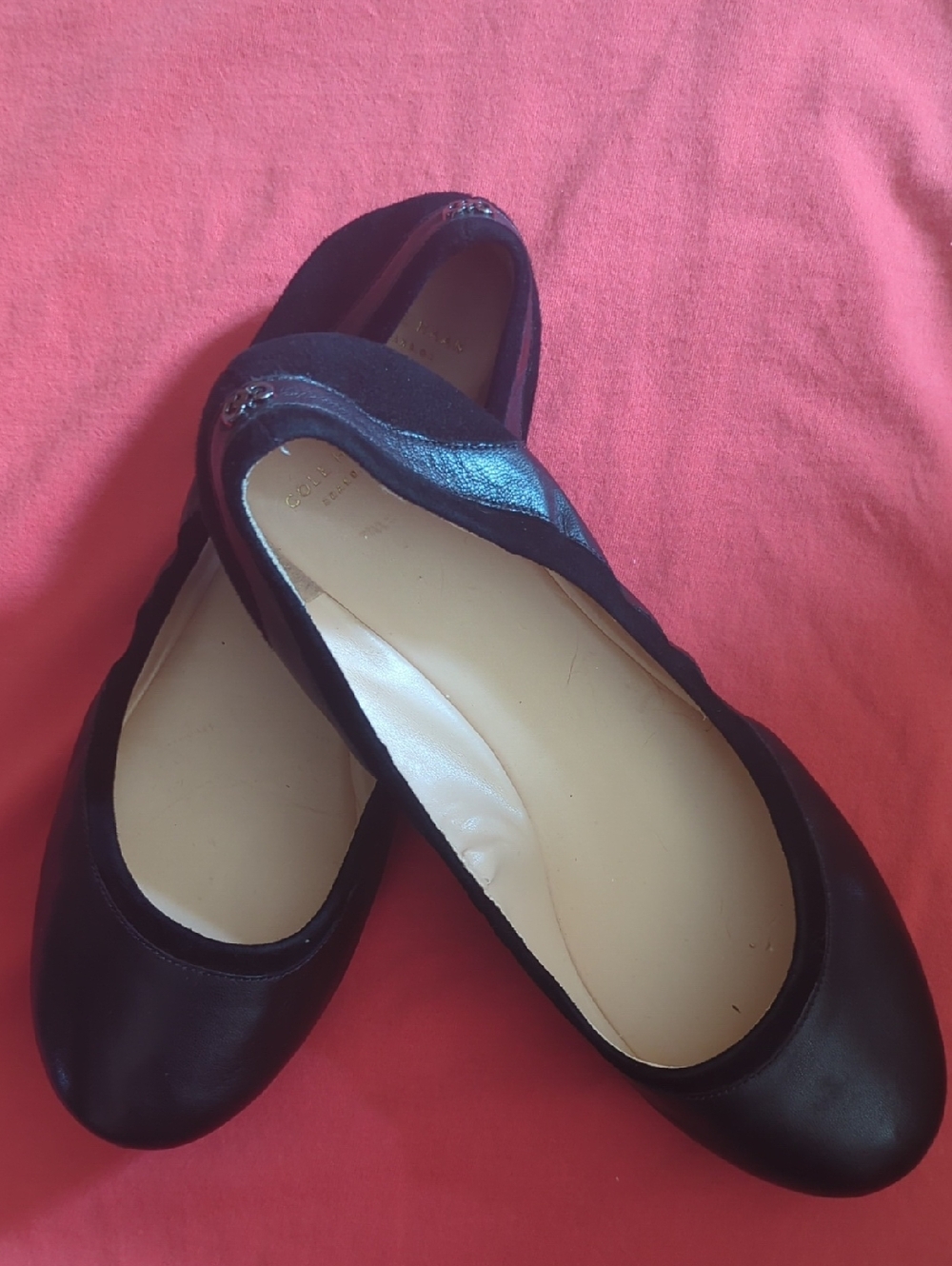 Cole Haan Black Leather Ballet Flats